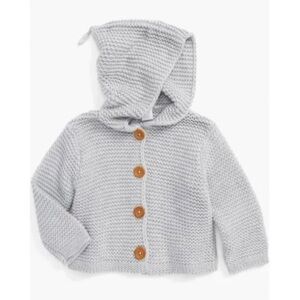 Stem Baby Organic Cotton Hooded Cardigan
